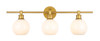 Living District LD2319BR Collier 3 light Brass and Frosted white glass Wall sconce