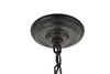 Living District LD4006D14BRD Octavia 3 light Brass and Dark Brown Pendant