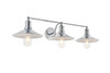 Living District LD4033W33C Etude 3 light chrome Wall Sconce