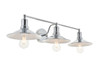 Living District LD4033W33C Etude 3 light chrome Wall Sconce