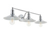 Living District LD4033W33C Etude 3 light chrome Wall Sconce