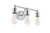 Living District LD4028W16C Serif 3 light chrome Wall Sconce