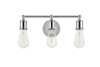 Living District LD4028W16C Serif 3 light chrome Wall Sconce