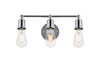 Living District LD4028W16C Serif 3 light chrome Wall Sconce