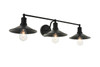 Living District LD4033W33BK Etude 3 light black Wall Sconce