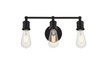 Living District LD4028W16BK Serif 3 light black Wall Sconce