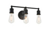 Living District LD4028W16BK Serif 3 light black Wall Sconce