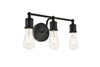 Living District LD4028W16BK Serif 3 light black Wall Sconce