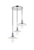 Living District LD4040D19C Waltz 3 light chrome Pendant