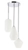 Living District LD2269C Gene 3 light Chrome and Frosted white glass pendant