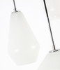 Living District LD2269C Gene 3 light Chrome and Frosted white glass pendant