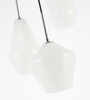 Living District LD2269C Gene 3 light Chrome and Frosted white glass pendant