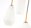 Living District LD2269BR Gene 3 light Brass and Frosted white glass pendant