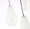 Living District LD2263C Gene 3 light Chrome and Frosted white glass pendant