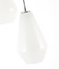 Living District LD2263C Gene 3 light Chrome and Frosted white glass pendant