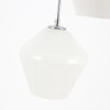 Living District LD2259C Gene 3 light Chrome and Frosted white glass pendant