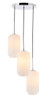Living District LD2279C Collier 3 light Chrome and Frosted white glass pendant