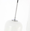 Living District LD2279C Collier 3 light Chrome and Frosted white glass pendant