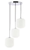 Living District LD2275C Collier 3 light Chrome and Frosted white glass pendant