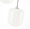 Living District LD2275C Collier 3 light Chrome and Frosted white glass pendant