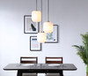 Living District LD2275BR Collier 3 light Brass and Frosted white glass pendant