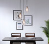 Living District LD2274C Collier 3 light Chrome and Clear glass pendant