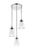 Living District LD4047D16C Auspice 3 light chrome Pendant