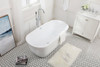 Elegant Decor BT10259GW Coralie 59 inch soaking bathtub in glossy white