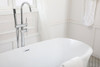 Elegant Decor BT10259GW Coralie 59 inch soaking bathtub in glossy white