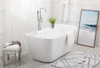 Elegant Decor BT10459GW Harrieta 59 inch soaking bathtub in glossy white