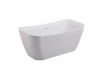 Elegant Decor BT10459GW Harrieta 59 inch soaking bathtub in glossy white