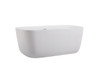 Elegant Decor BT10559GW Calum 59 inch soaking bathtub in glossy white