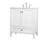 Elegant Decor VF18030WH Sommerville 30 inch Single Bathroom Vanity in White