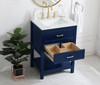 Elegant Decor VF19024BL Sinclaire 24 inch Single Bathroom Vanity in Blue