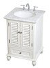 Elegant Decor VF30524AW Rhodes 24 inch Single Bathroom Vanity in Antique White