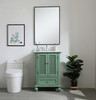 Elegant Decor VF30524VM Rhodes 24 inch Single Bathroom Vanity in Vintage Mint