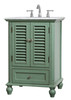 Elegant Decor VF30524VM Rhodes 24 inch Single Bathroom Vanity in Vintage Mint