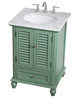 Elegant Decor VF30524VM Rhodes 24 inch Single Bathroom Vanity in Vintage Mint