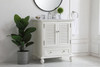 Elegant Decor VF30530AW Rhodes 30 inch Single Bathroom Vanity in Antique White