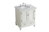 Elegant Decor VF30530AW Rhodes 30 inch Single Bathroom Vanity in Antique White