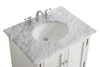 Elegant Decor VF30530AW Rhodes 30 inch Single Bathroom Vanity in Antique White