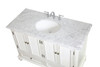 Elegant Decor VF30548AW Rhodes 48 inch Single Bathroom Vanity in Antique White