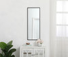 Elegant Decor MR41436BK Eternity Metal frame rectangle mirror 14 inch in Black