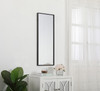 Elegant Decor MR41436BK Eternity Metal frame rectangle mirror 14 inch in Black