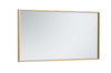 Elegant Decor MR41836BR Eternity Metal frame rectangle mirror 18 inch in Brass