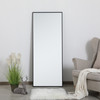 Elegant Decor MR42460BK Eternity Metal frame rectangle mirror 24 inch in Black