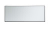 Elegant Decor MR42460BK Eternity Metal frame rectangle mirror 24 inch in Black