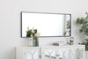 Elegant Decor MR42460BK Eternity Metal frame rectangle mirror 24 inch in Black