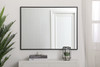Elegant Decor MR42736BK Eternity Metal frame rectangle mirror 27 inch in Black