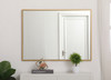 Elegant Decor MR42736BR Eternity Metal frame rectangle mirror 27 inch in Brass